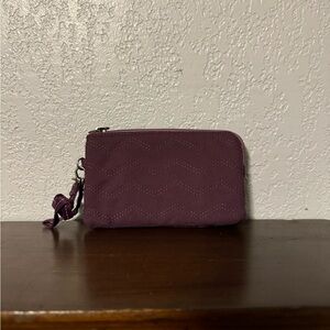 Thirty-One Purple Quilted Wristlet